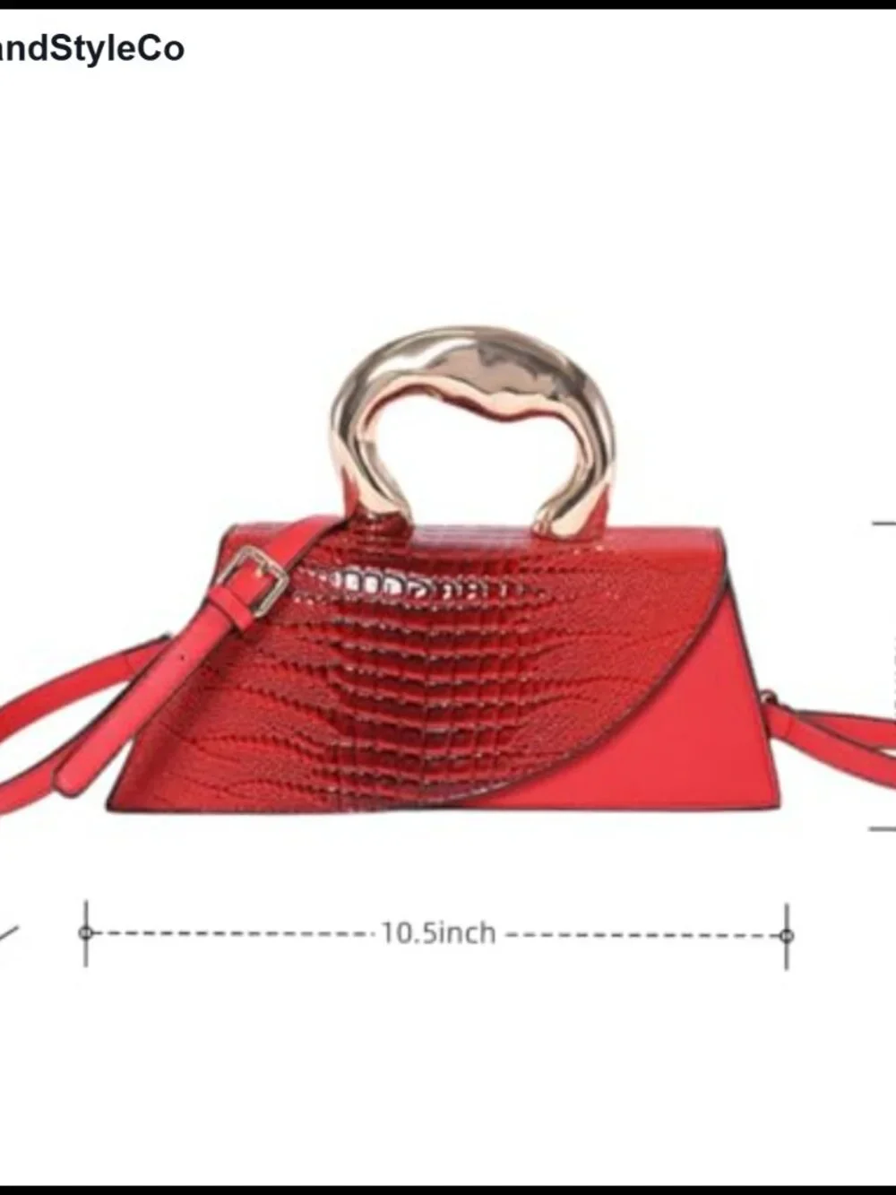 Women Vegan Leather Evening Handbag Crocodile Pattern Clutch Purse